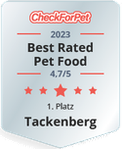 CheckForPet 2023: Best Rated Pet Food, 1. Platz Tackenberg